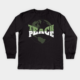 Teach World Peace Tolerance Compassion Kids Long Sleeve T-Shirt